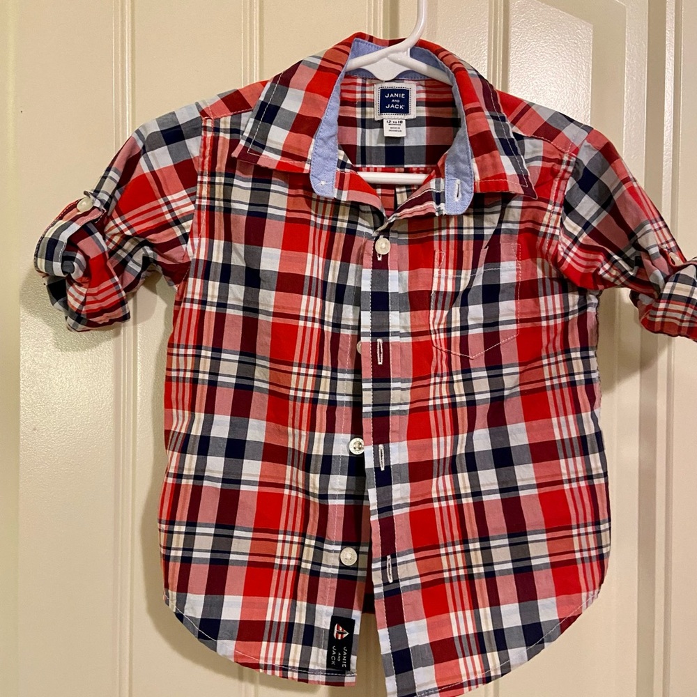 Janie & Jack plaid shirt